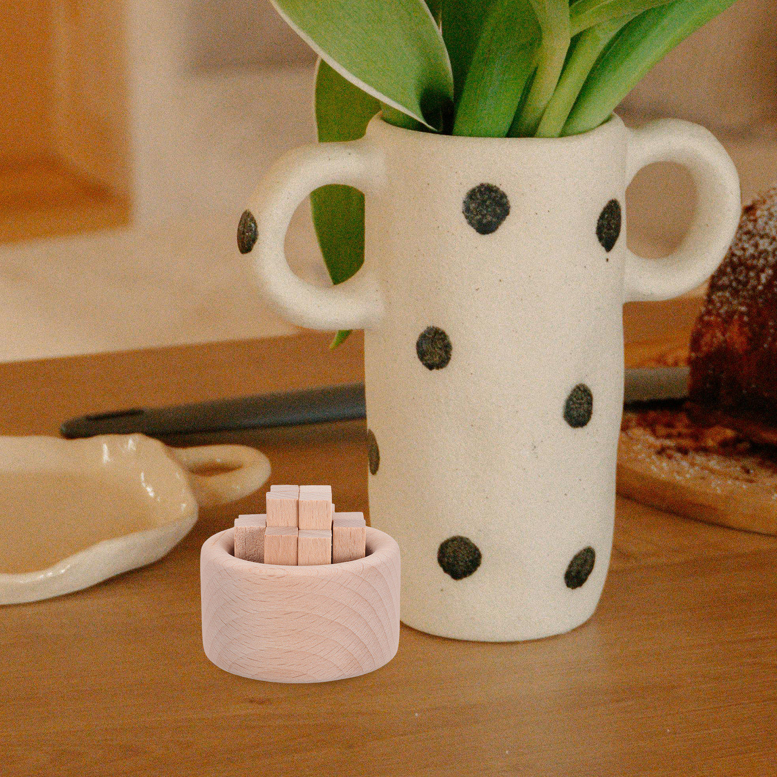 Home Fragrance Usa - 4Pcs Mini Essential Oil Diffuser Wood
