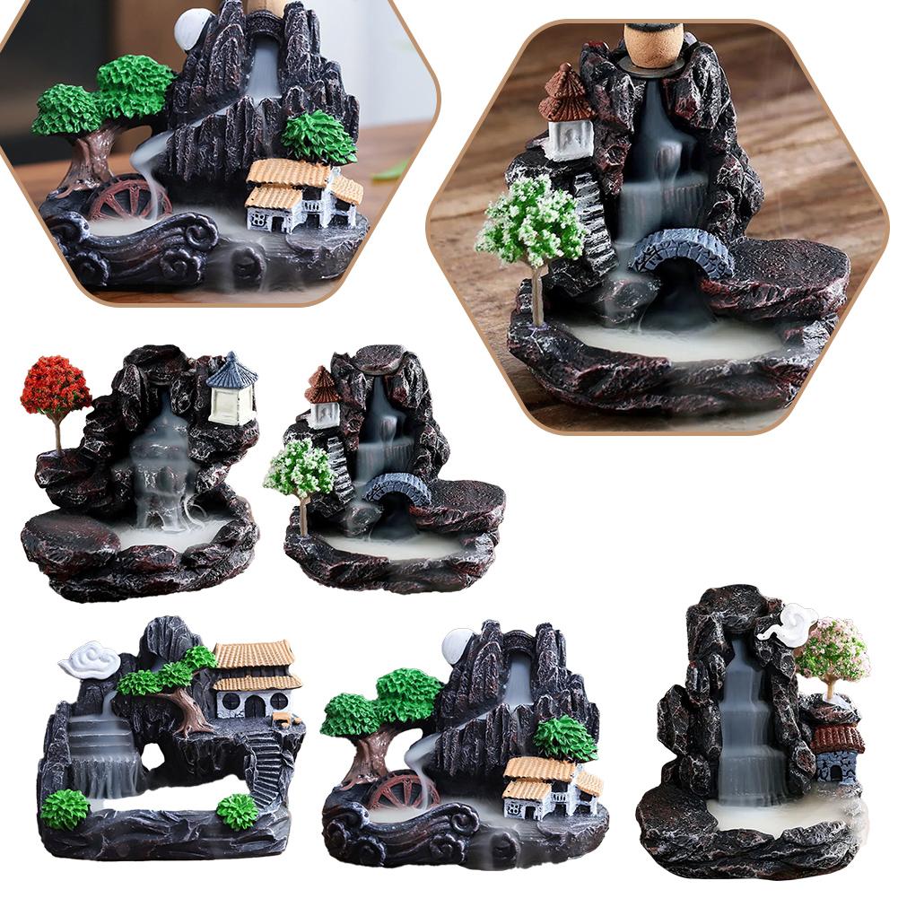 Home Fragrance Zen - Incense Burner Mountains River Waterfall Fragrance