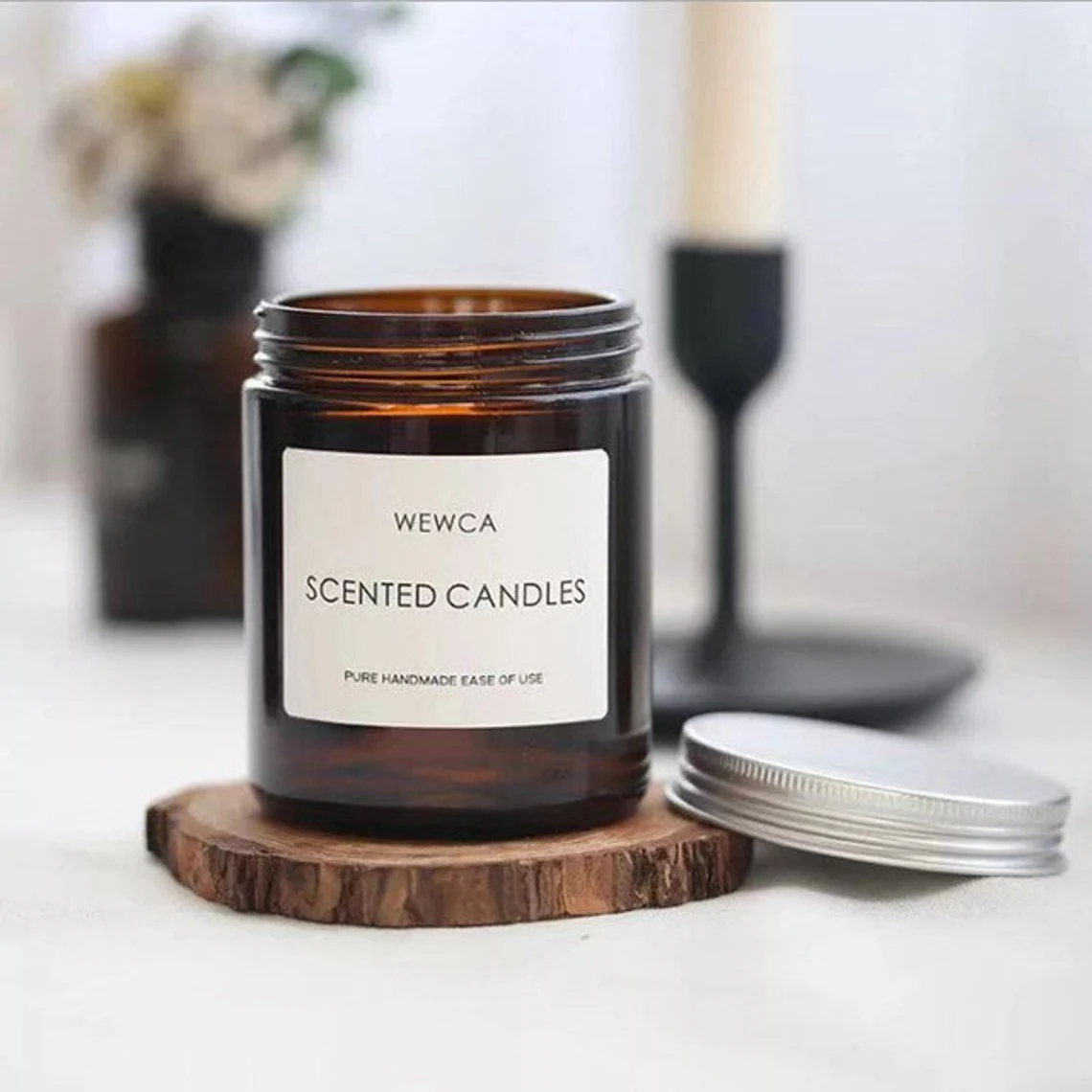2pcs 8 Oz Empty Candle Jar Rou - Amber Jar Candle recension och pris