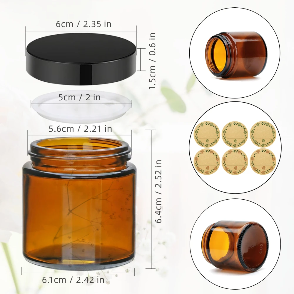 Glass Candle Jars, 4oz Amber R - Amber Jar Candle recension och pris