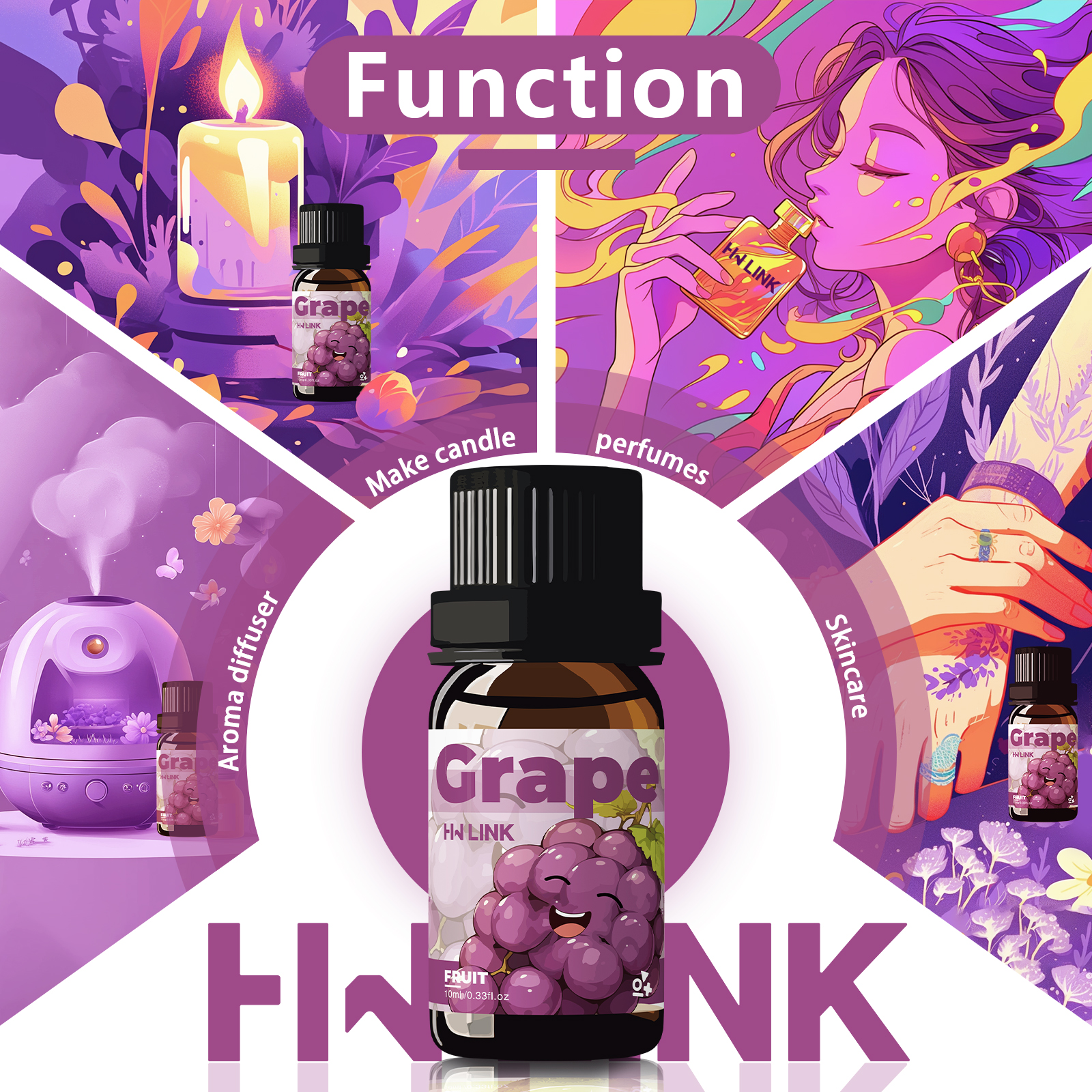 Grape Essential Oil 10ml Perfu - Home Fragrance Usa recension och pris