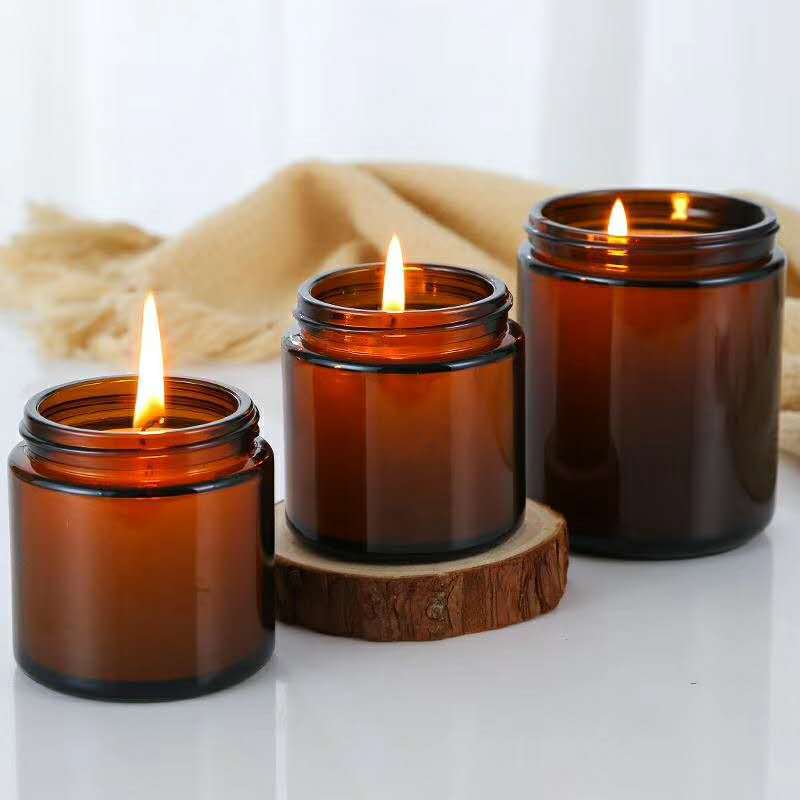 Glass Candle Jars, 4oz Amber R - Amber Jar Candle recension och pris