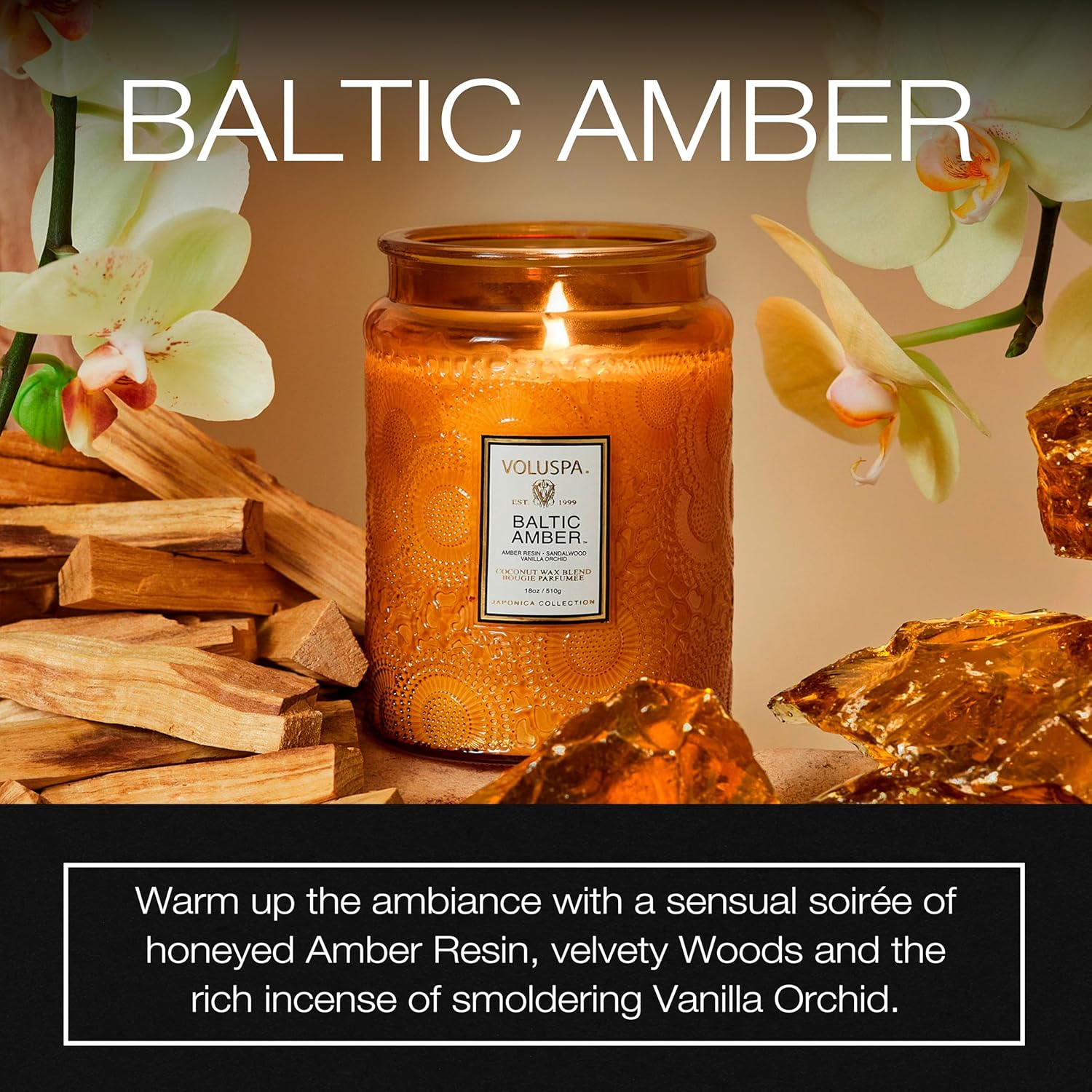 Baltic Amber Candle 18 oz Coco - Amber Jar Candle recension och pris