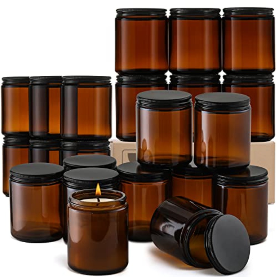 Pack, 8 OZ Thick Amber Candle  - Amber Jar Candle recension och pris