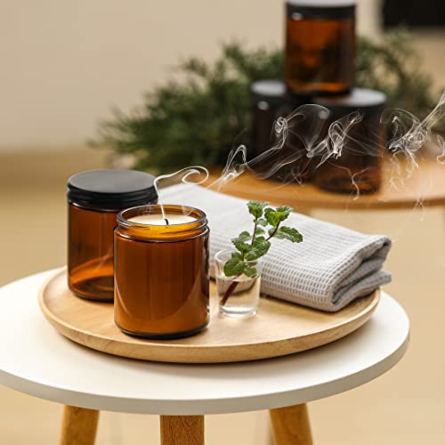 Pack, 8 OZ Thick Amber Candle  - Amber Jar Candle recension och pris