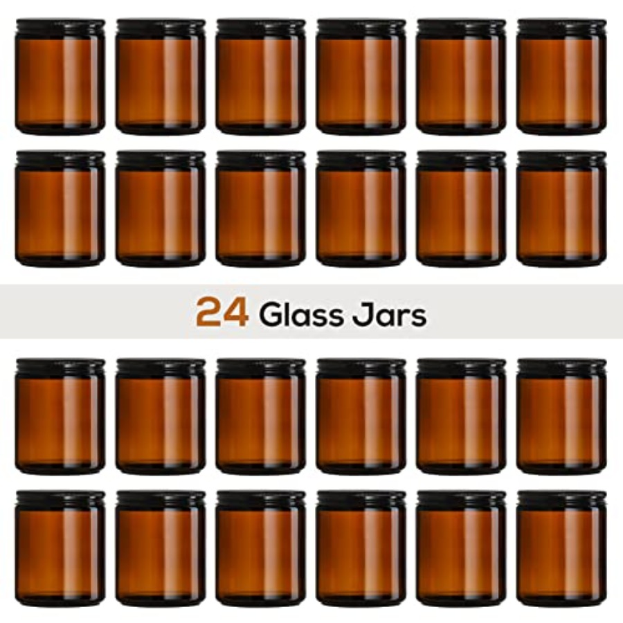 Pack, 8 OZ Thick Amber Candle  - Amber Jar Candle recension och pris