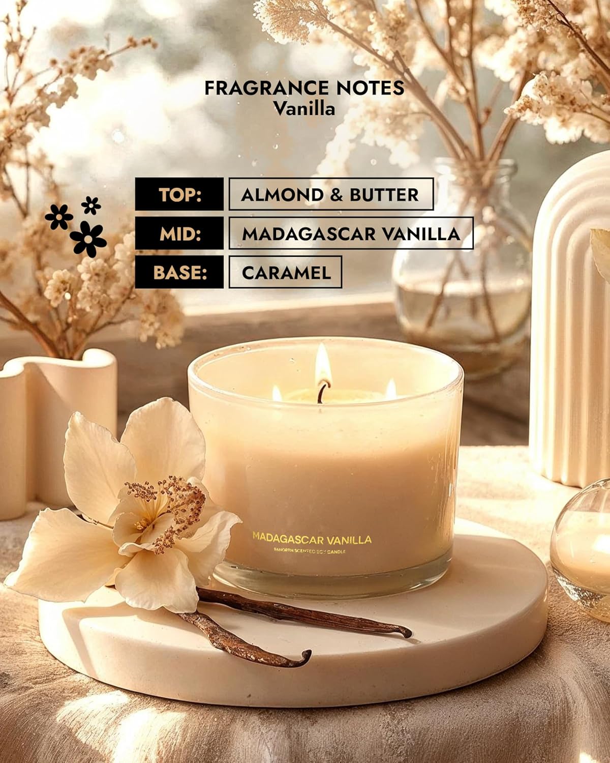 Luxury Vanilla Soy Candle, Lar - In Home Fragrance Products recension och pris