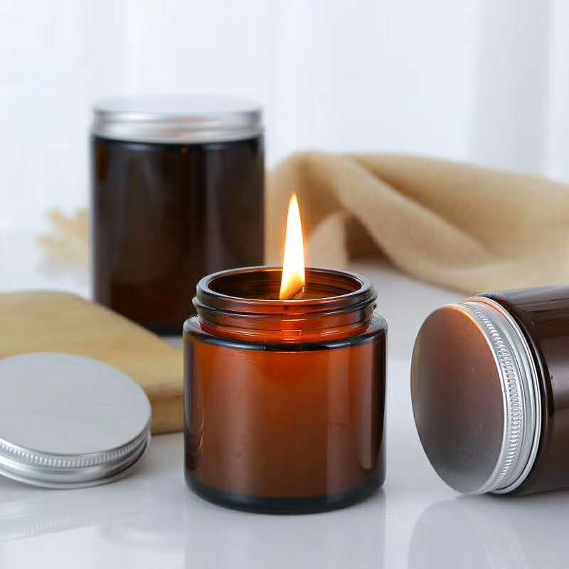 6pc 100/250ml Amber Glass Cand - Amber Jar Candle recension och pris
