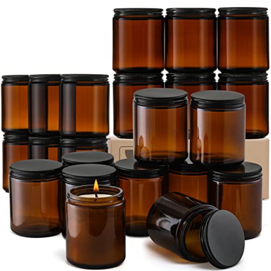 Pack, 8 OZ Thick Amber Candle  - Amber Jar Candle recension och pris