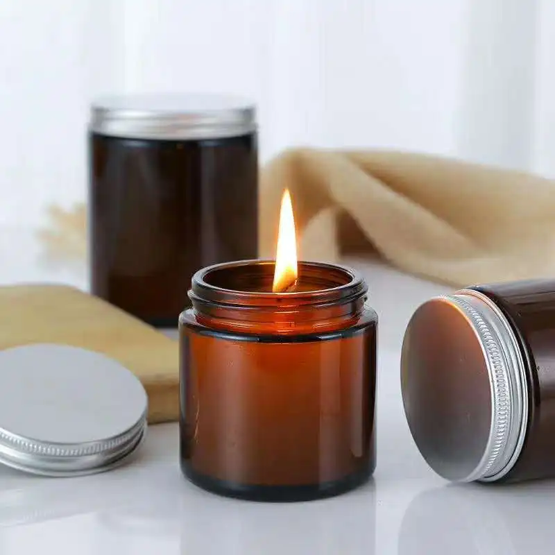 6pc 100/250ml Amber Glass Cand - Amber Jar Candle recension och pris
