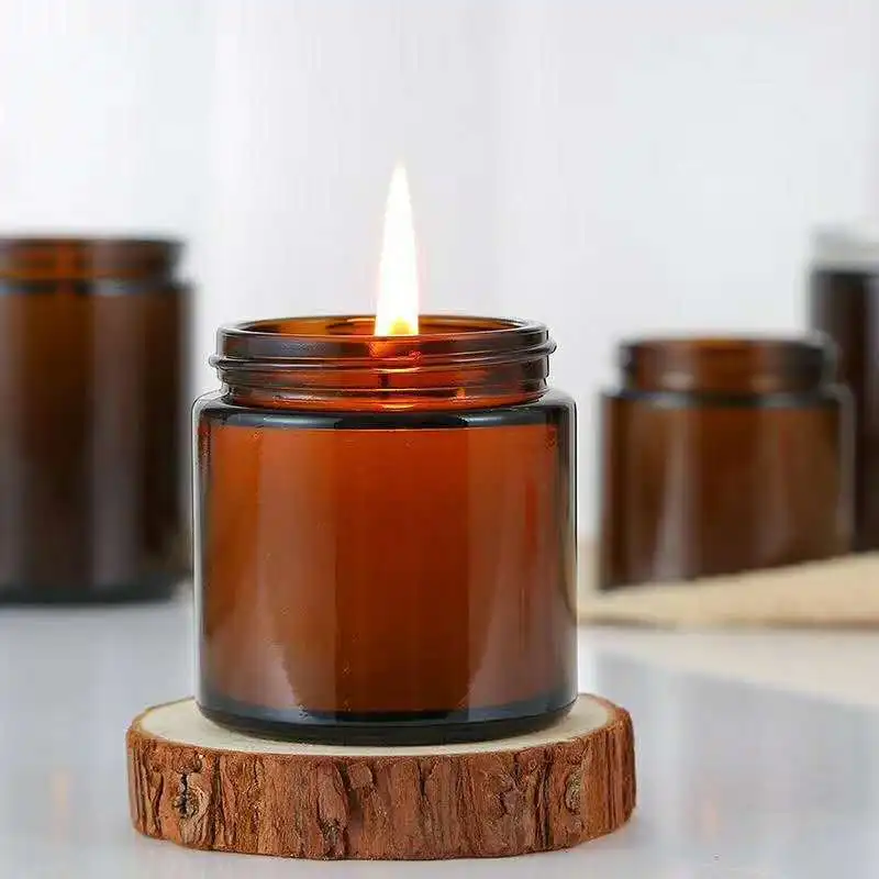 6pc 100/250ml Amber Glass Cand - Amber Jar Candle recension och pris