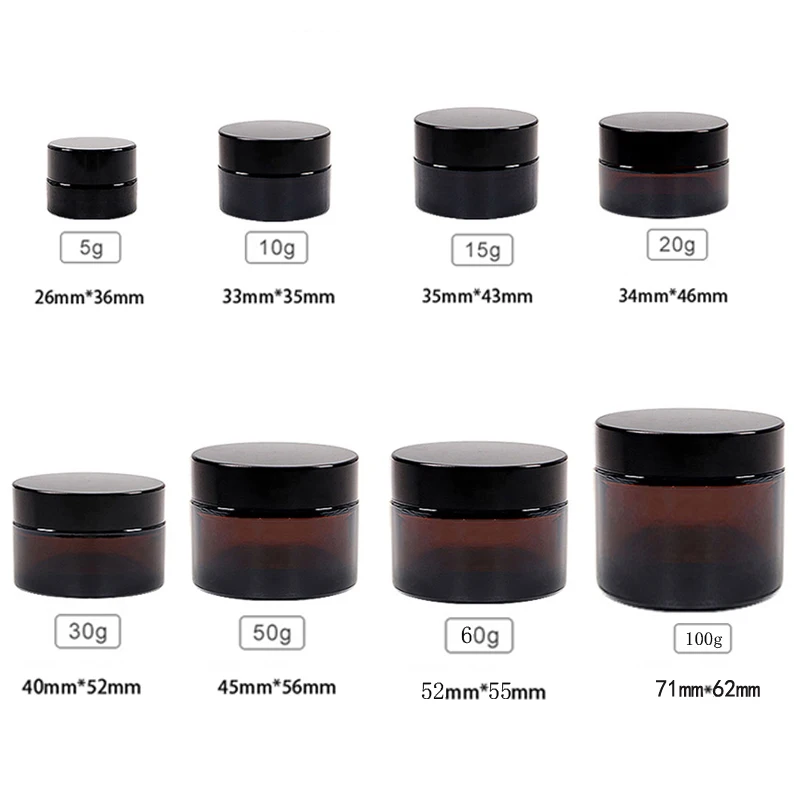 5Pcs 5g-100g Amber Empty Glass - Amber Jar Candle recension och pris