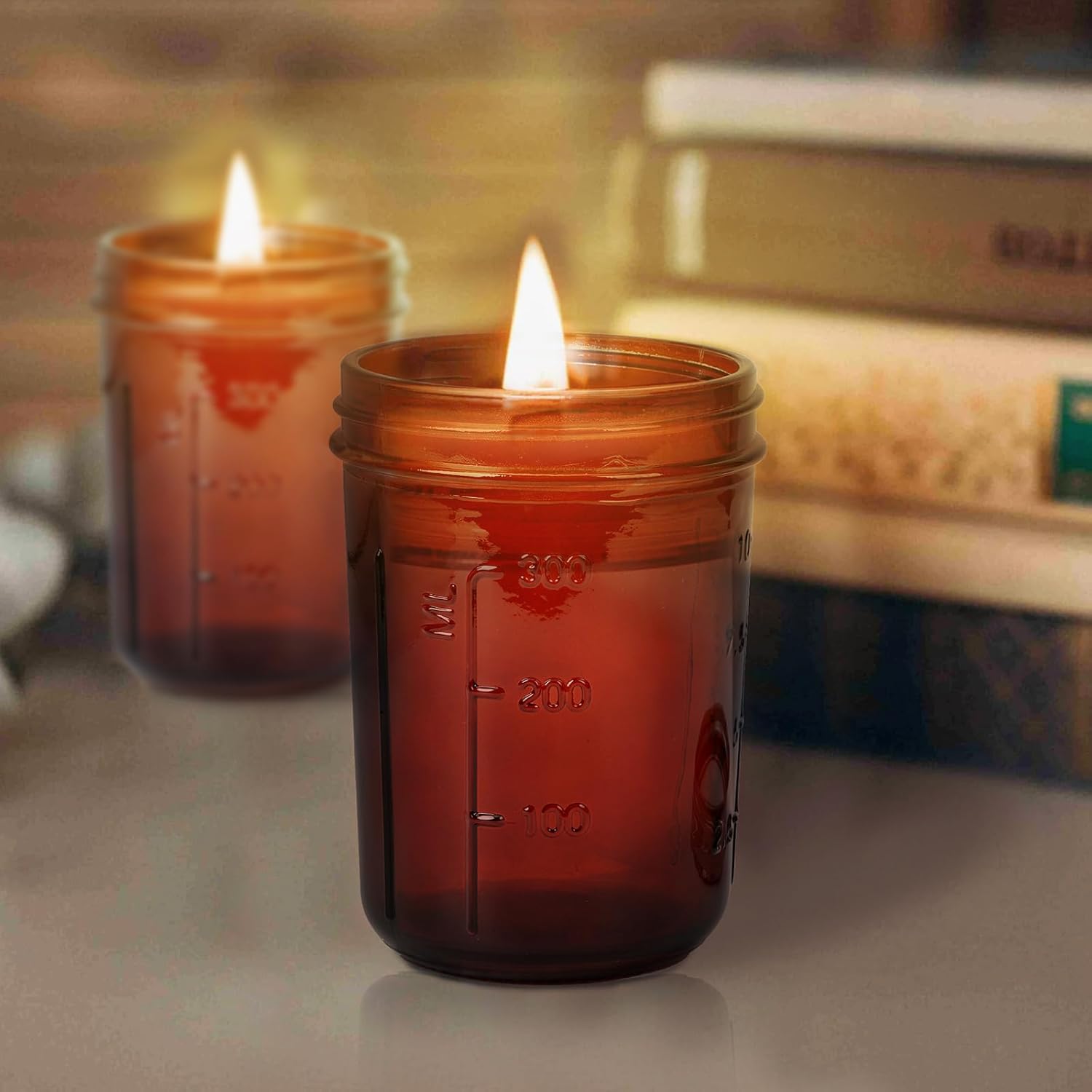 Amber Glass    Jars 16oz - 6 P - Amber Jar Candle recension och pris