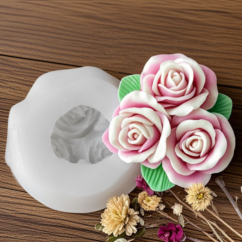 4pcs Romantic 3D Rose Mold: El - Home Fragrance Luxury recension och pris