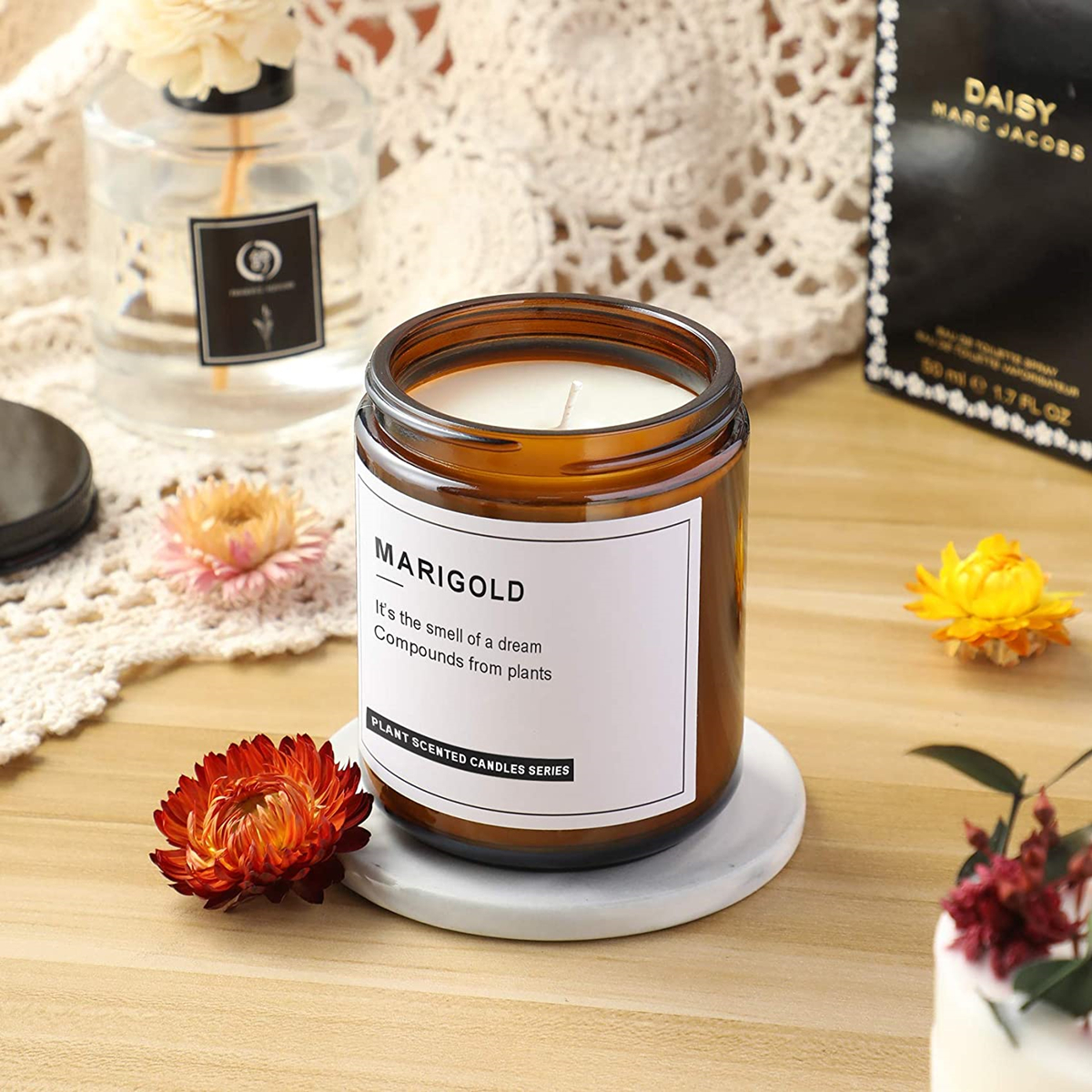 Empty Candle Jars, 8oz Amber G - Amber Jar Candle recension och pris
