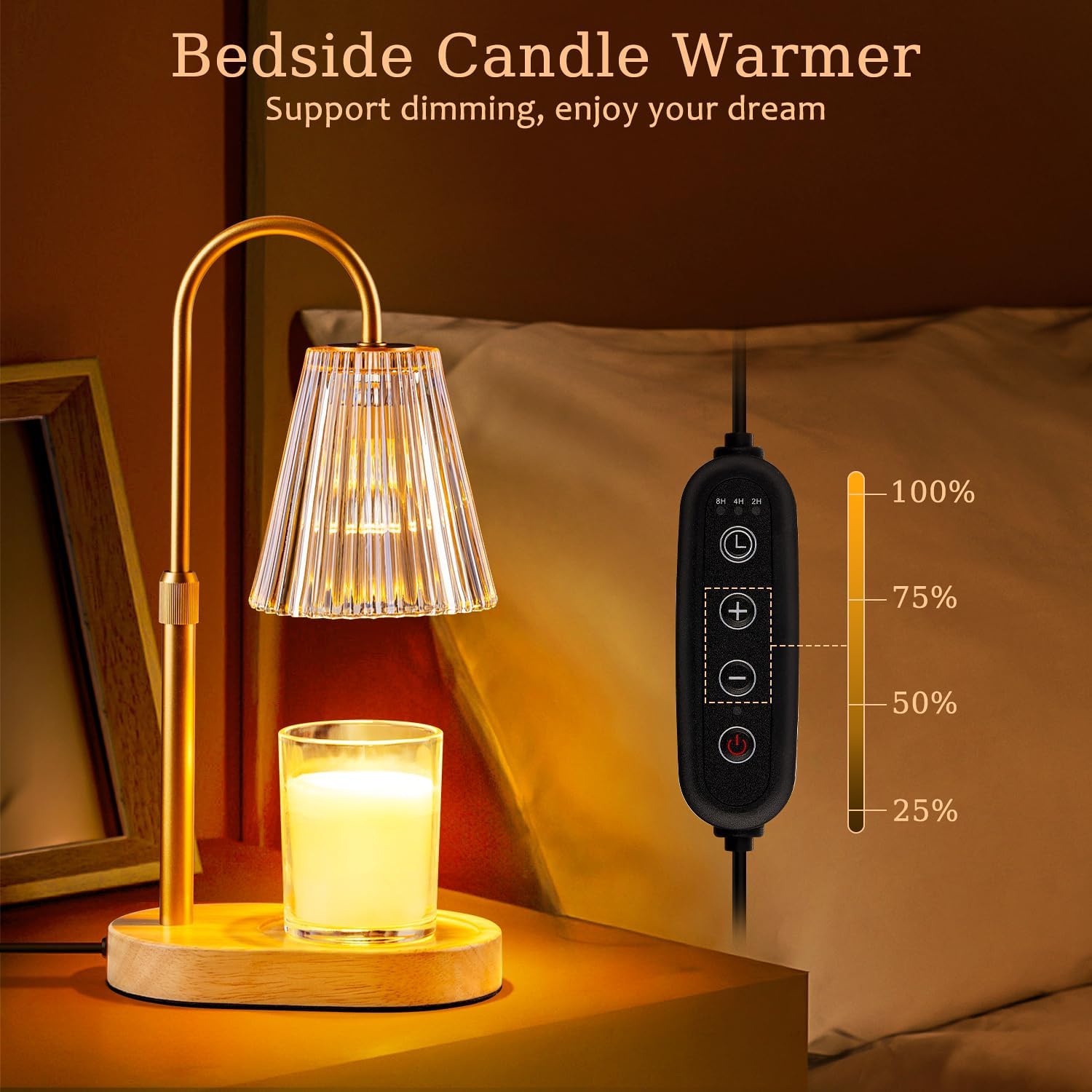 Candle Warmer Lamp with Timer  - Amber Jar Candle recension och pris