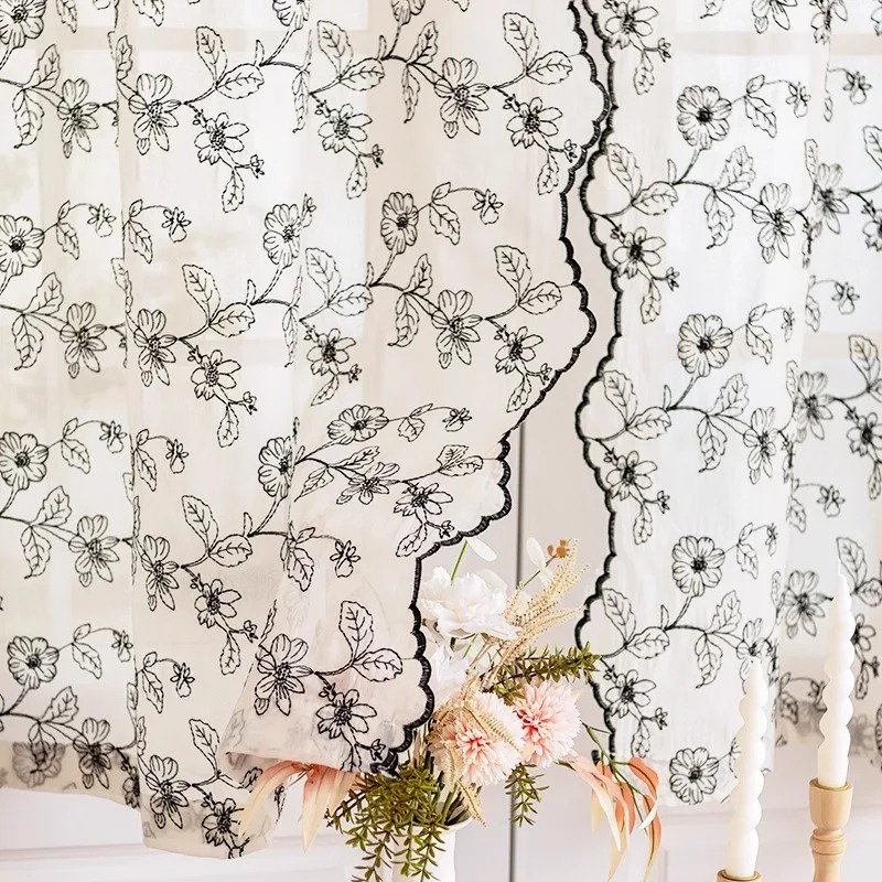 French Retro Lace Gauze Curtai - Home Fragrance French recension och pris
