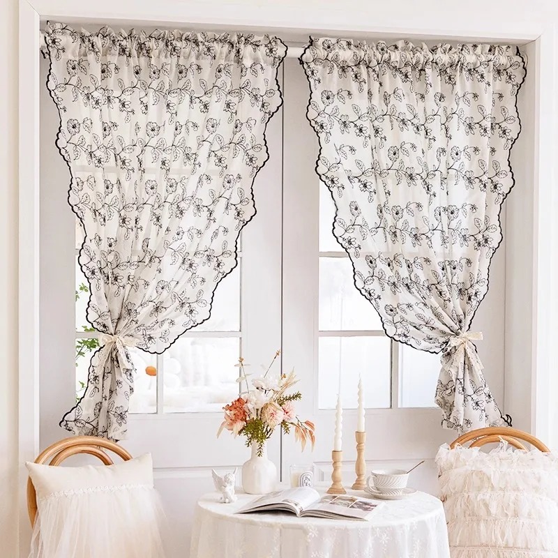 French Retro Lace Gauze Curtai - Home Fragrance French recension och pris