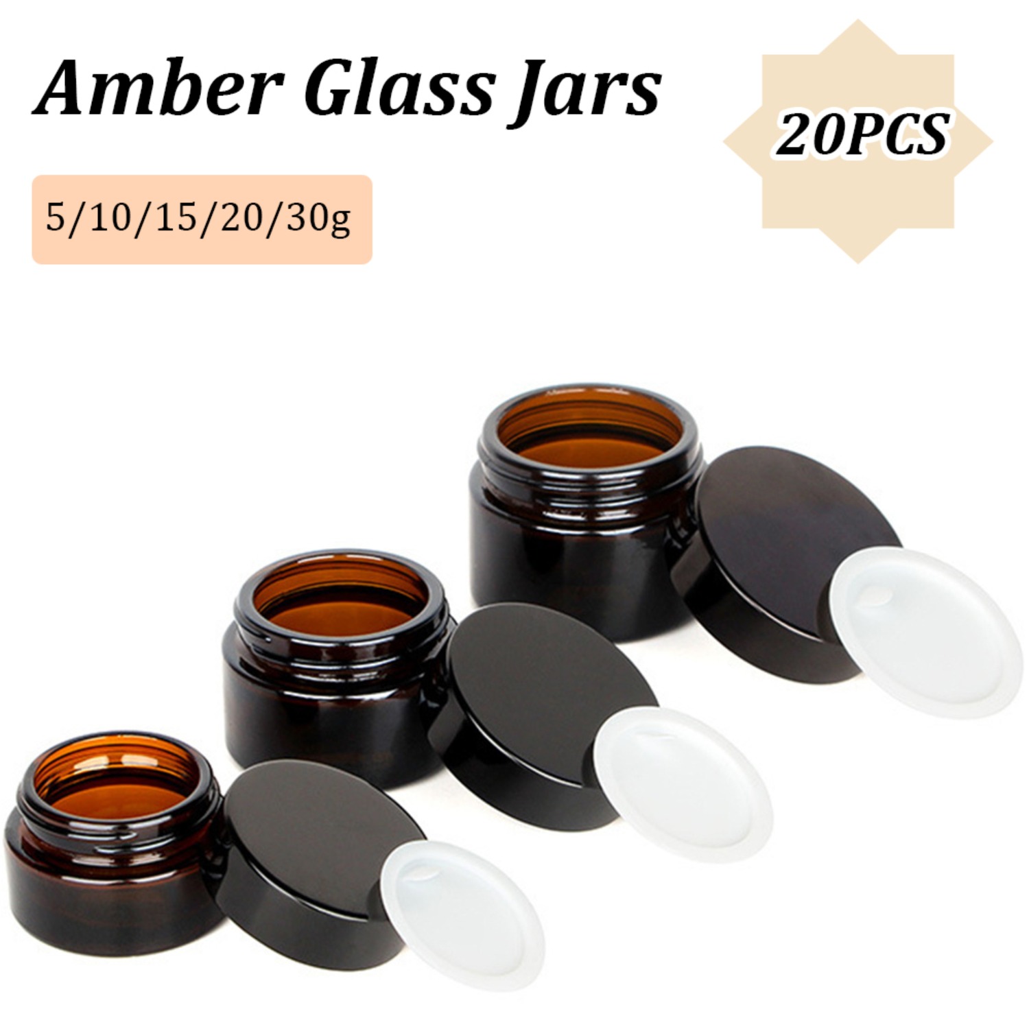 20PCS Small Amber Glass Jars w - Amber Jar Candle recension och pris