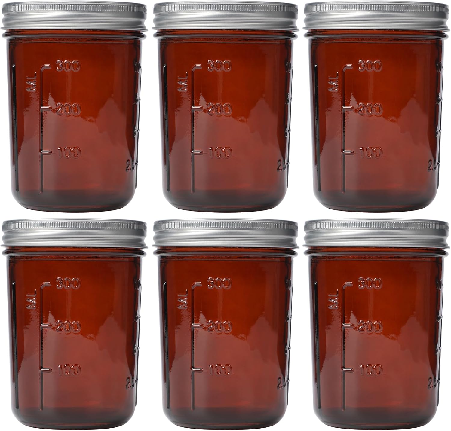 Amber Glass    Jars 16oz - 6 P - Amber Jar Candle recension och pris
