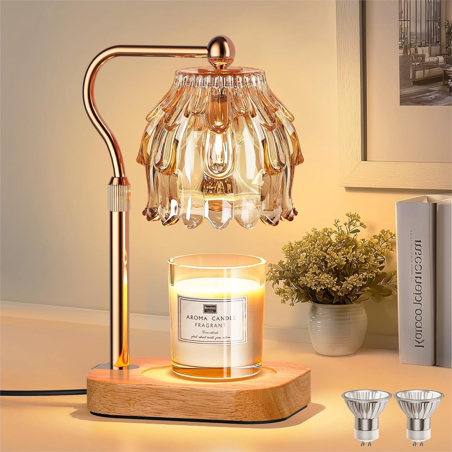 Candle Warmer Lamp with Timer  - Amber Jar Candle recension och pris