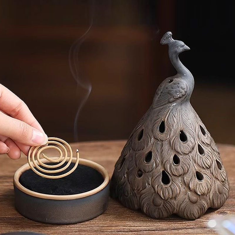 Chinese Ceramic Peacock Incens - Home Fragrance Zen recension och pris